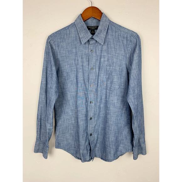 Banana Republic Other - Banana Republic Chambray Shirt Soft Wash Slim Fit Button Front Cotton Men's S